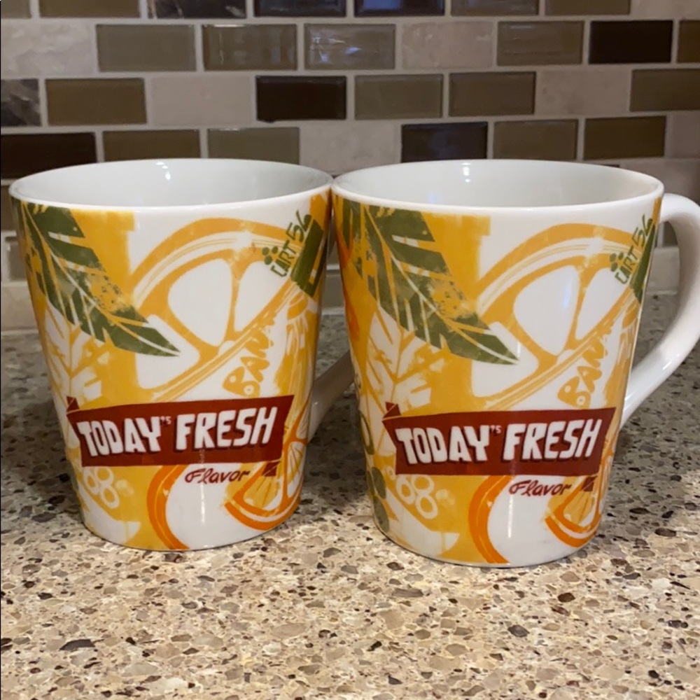Starbucks 2006 Today Fresh Coffee Mugs Set of 2